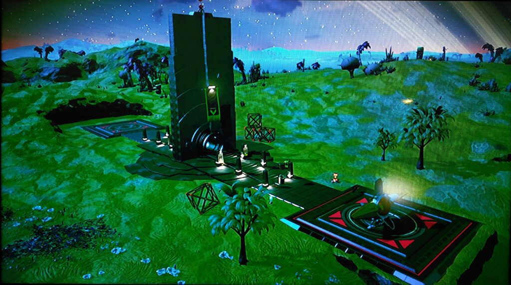 A view of the stargate/portal of GMC Megacorp.